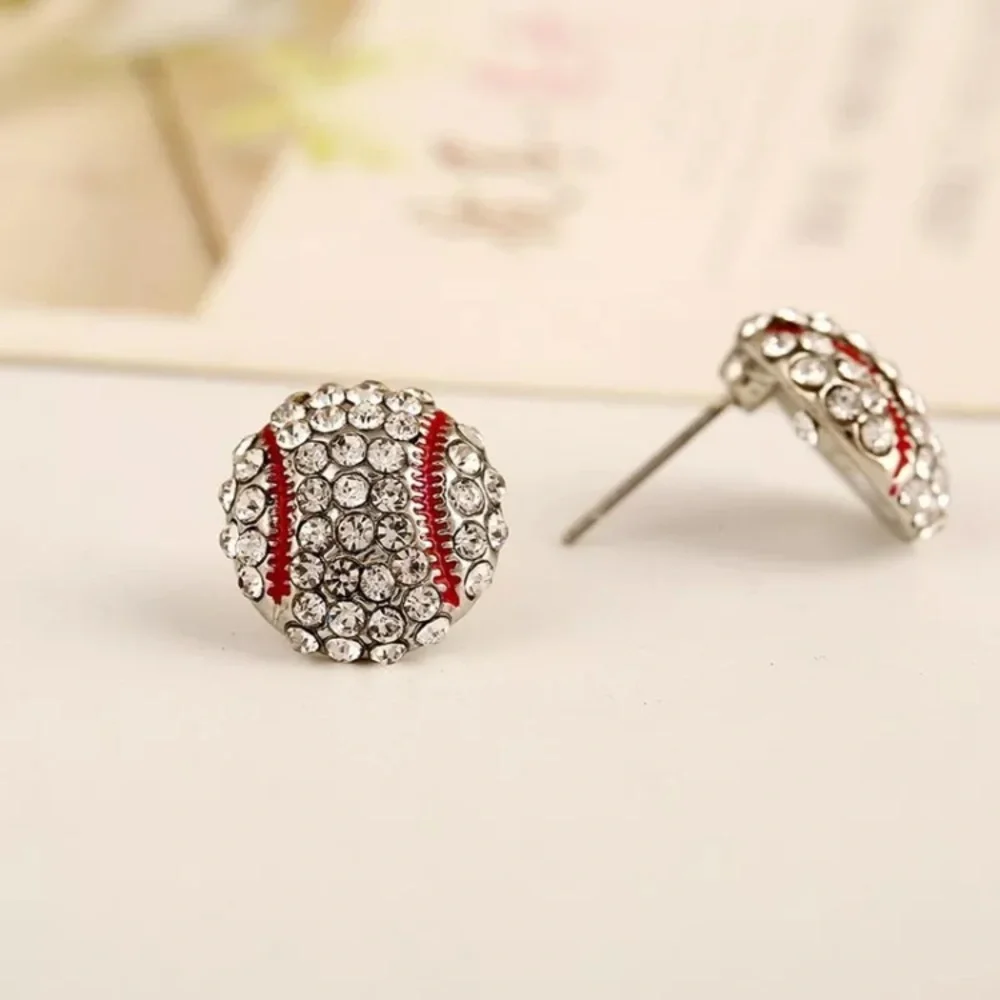 Rhinestone Baseball ⚾️ Bling Earrings